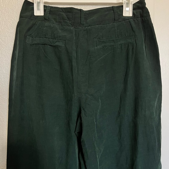 Marine Layer Flora Corduroy Wide Leg Trousers in Green Gables - Picture 10 of 11